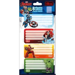 ETIQUETA ADESIVA VINGADORES C/8 TILIBRA