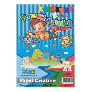 PAPEL CRIATIVO A4 C/24 FOLHAS PAGINA BRASIL