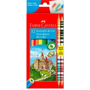 LAPIS DE COR 10 + 2 LAPIS BICOLOR FABER CASTELL