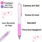 CANETA 0.5 GEL APAGAVEL CORAÇOES TILIBRA