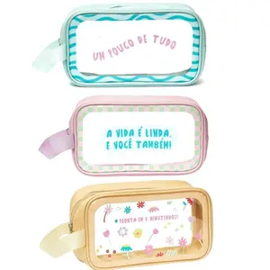 NECESSAIRE RETANGULAR TRANSPARENTE QUALIS