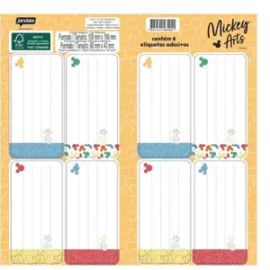 ETIQUETA ADESIVA MICKEY C/8 JANDAIA