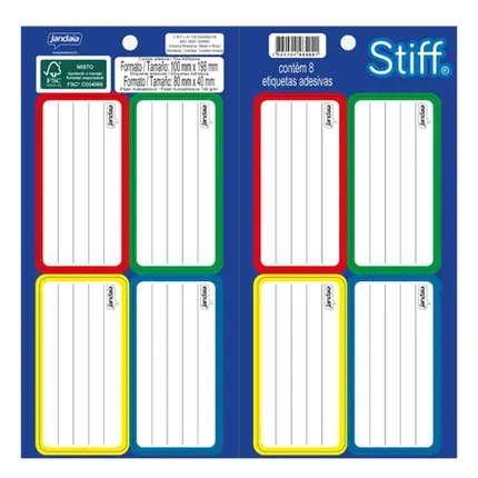 ETIQUETA ADESIVA STIFF C/8 JANDAIA