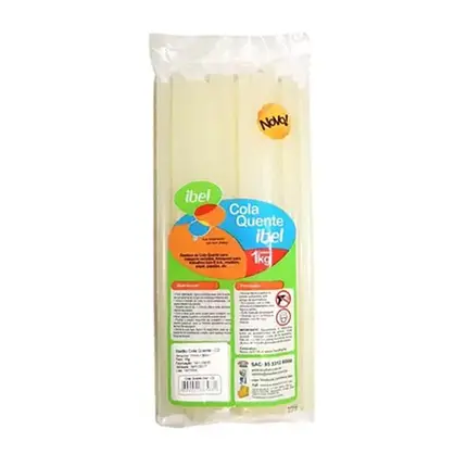 COLA QUENTE FINA TRANSPARENTE 1KG IBEL