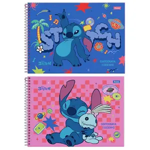 CADERNO DE DESENHO STITCH FORONI