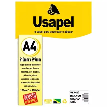 PAPEL VERGE 180G C/50 USAPEL