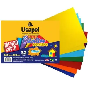 BLOCO PAPEL CRIATIVO 8 CORES C/32 USAPEL